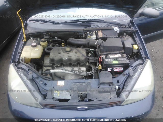 1FAFP33P93W101321 - 2003 FORD FOCUS LX BLUE photo 10