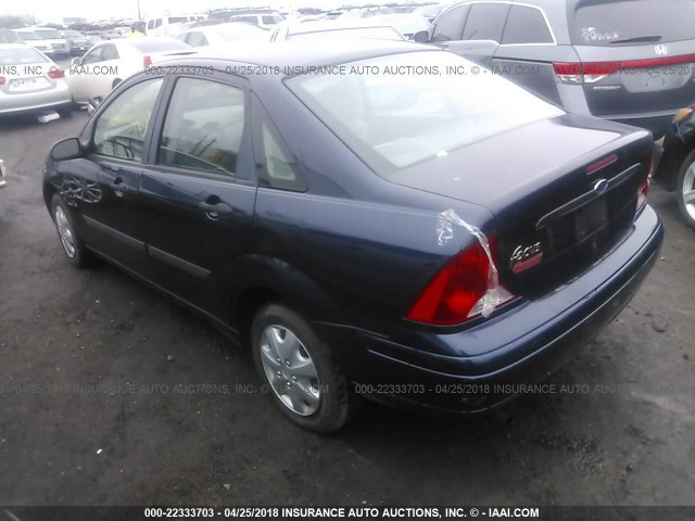 1FAFP33P93W101321 - 2003 FORD FOCUS LX BLUE photo 3