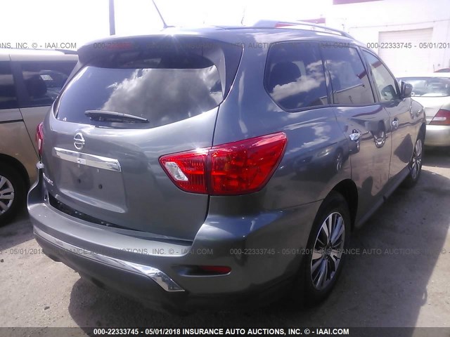 5N1DR2MN3JC624783 - 2018 NISSAN PATHFINDER S/SV/SL/PLATINUM 灰色 照片 4