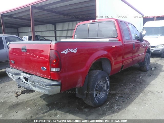 3FTSX31S51MA50767 - 2001 FORD F350 SRW SUPER DUTY RED photo 4