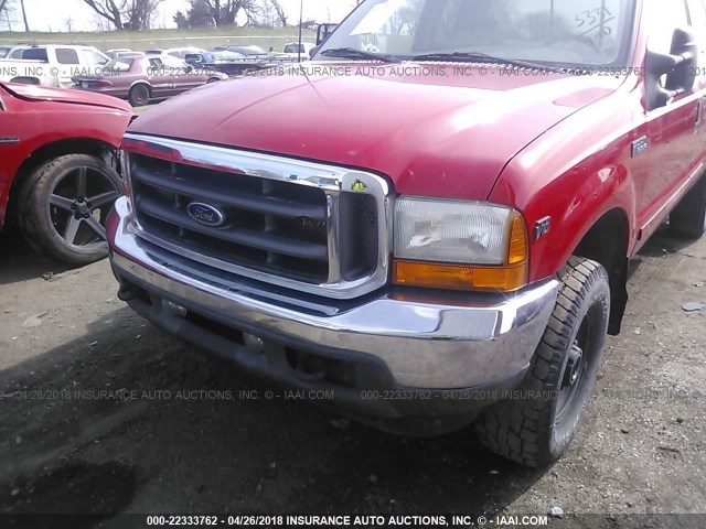 3FTSX31S51MA50767 - 2001 FORD F350 SRW SUPER DUTY RED photo 6