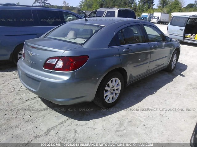 1C3LC46K27N557305 - 2007 CHRYSLER SEBRING Light Blue photo 4