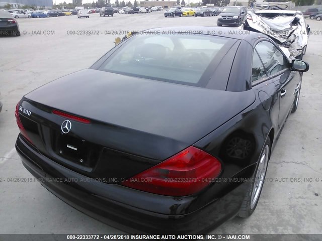 WDBSK75F53F020415 - 2003 MERCEDES-BENZ SL 500R BLACK photo 4