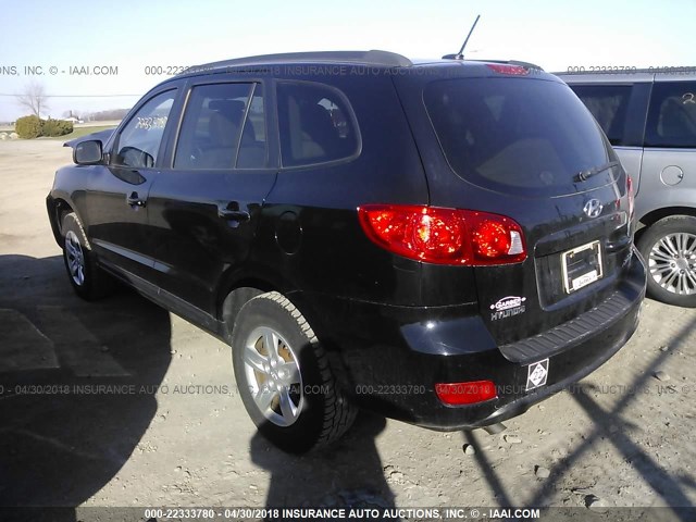 5NMSG13D19H275298 - 2009 HYUNDAI SANTA FE GLS BLACK photo 3