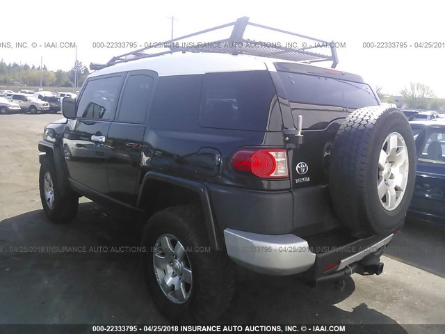 JTEBU11F180106079 - 2008 TOYOTA FJ CRUISER BLACK photo 3