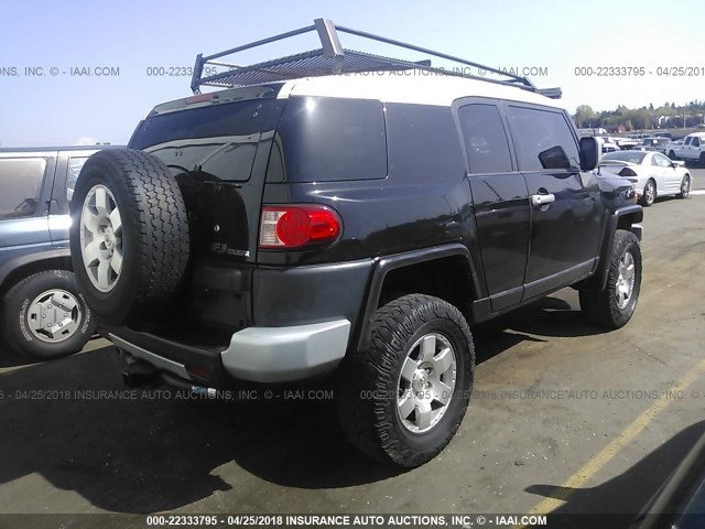 JTEBU11F180106079 - 2008 TOYOTA FJ CRUISER BLACK photo 4