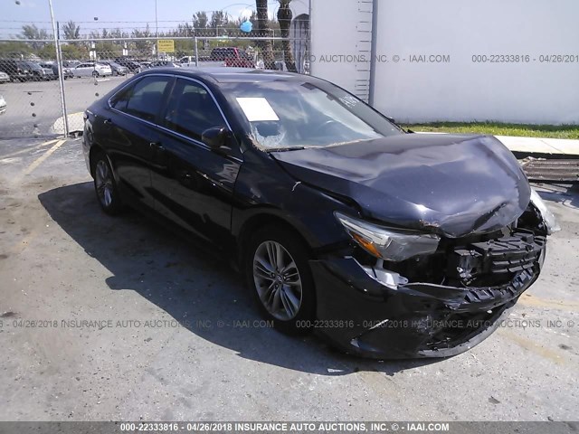 4T1BF1FK8FU057159 - 2015 TOYOTA CAMRY LE/XLE/SE/XSE BLACK photo 1