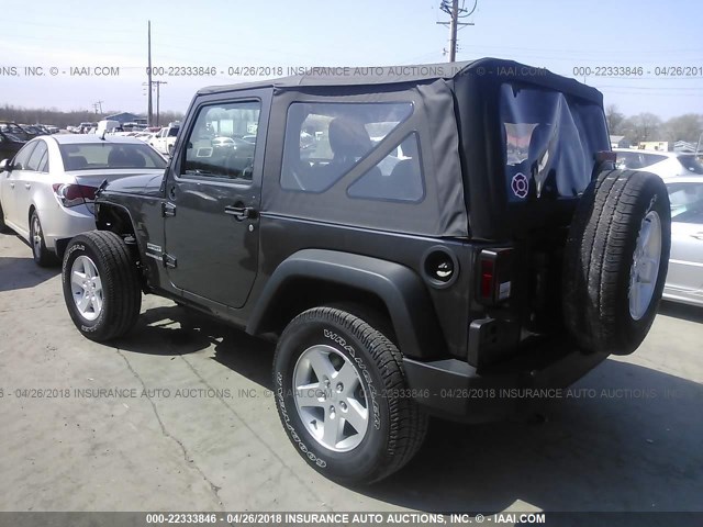 1C4AJWAG0GL211613 - 2016 JEEP WRANGLER SPORT BROWN photo 3