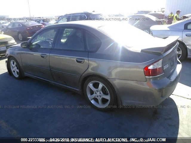 4S3BL626787212014 - 2008 SUBARU LEGACY 2.5I LIMITED TAN photo 3