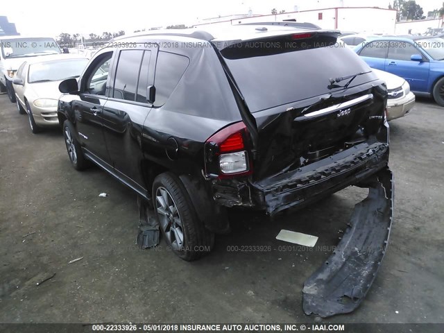 1C4NJCCB0FD297435 - 2015 JEEP COMPASS LIMITED BLACK photo 3