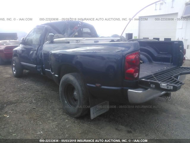 3D7ML48C77G703508 - 2007 DODGE RAM 3500 ST/SLT Dark Blue photo 3