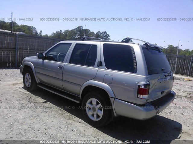 JN8DR07X31W514390 - 2001 NISSAN PATHFINDER LE/SE/XE SILVER photo 3