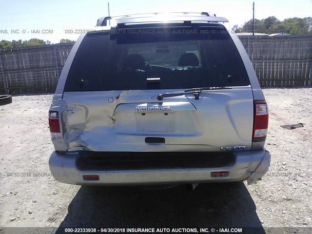 JN8DR07X31W514390 - 2001 NISSAN PATHFINDER LE/SE/XE SILVER photo 6