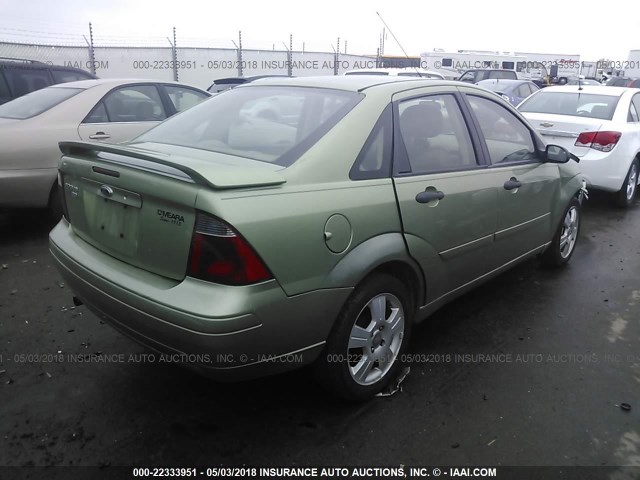 1FAHP34N17W169222 - 2007 FORD FOCUS ZX4/S/SE/SES 绿色 照片 4