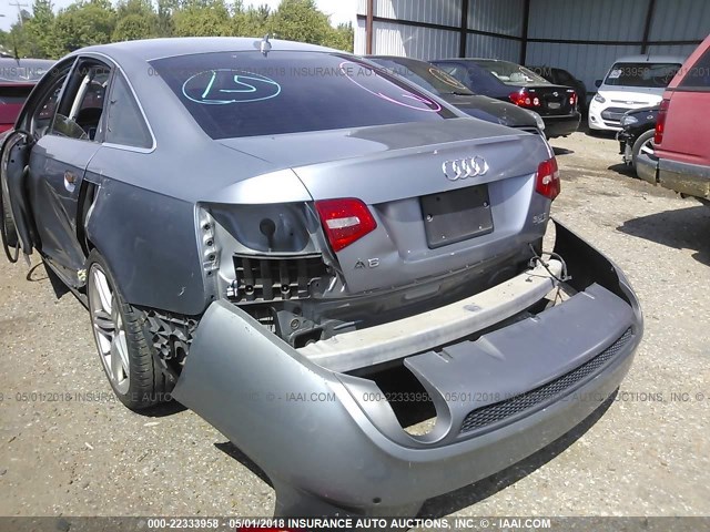 WAUKGAFB1BN018738 - 2011 AUDI A6 PRESTIGE GRAY photo 6