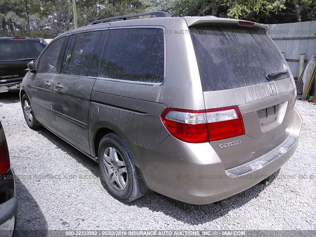 5FNRL38757B076777 - 2007 HONDA ODYSSEY EXL ოქროსფერი ფოტო 3