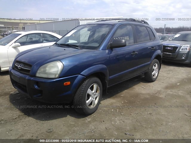 KM8JM12B25U188447 - 2005 HYUNDAI TUCSON GL BLUE photo 2