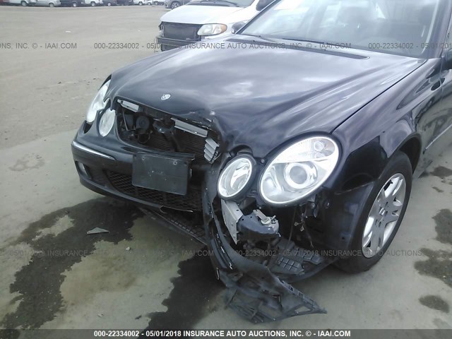 WDBUF26J35A717231 - 2005 MERCEDES-BENZ E 320 CDI BLACK photo 6