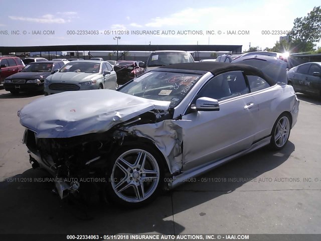 WDDKK7DF2CF151682 - 2012 MERCEDES-BENZ E 550 SILVER photo 2