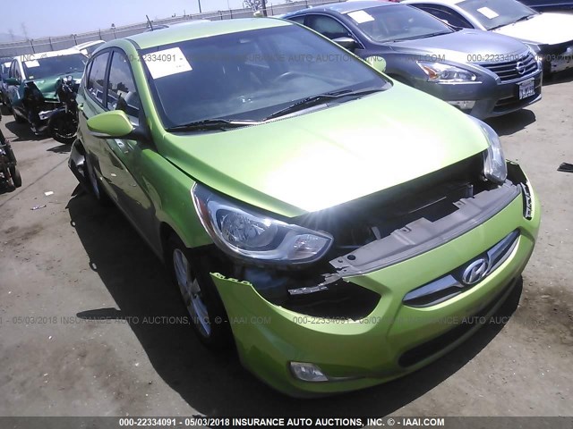 KMHCU5AE7DU100051 - 2013 HYUNDAI ACCENT GLS/SE GREEN photo 1