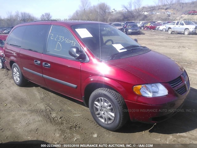 1D4GP24R97B209558 - 2007 DODGE GRAND CARAVAN SE RED photo 1