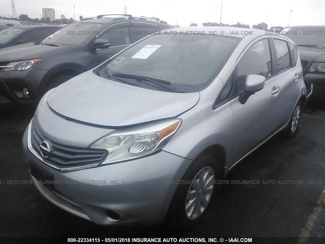 3N1CE2CP1GL377214 - 2016 NISSAN VERSA NOTE S/S PLUS/SV/SL/SR SILVER photo 2