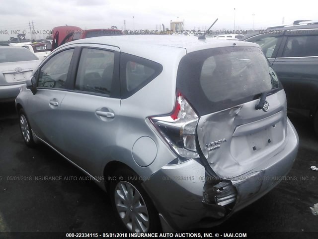 3N1CE2CP1GL377214 - 2016 NISSAN VERSA NOTE S/S PLUS/SV/SL/SR SILVER photo 3