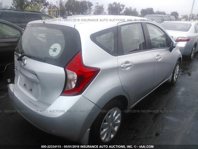 3N1CE2CP1GL377214 - 2016 NISSAN VERSA NOTE S/S PLUS/SV/SL/SR SILVER photo 4