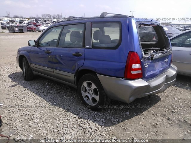 JF1SG65644G752050 - 2004 SUBARU FORESTER 2.5XS ლურჯი ფოტო 3