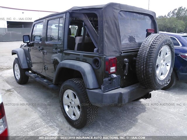 1J4GA39178L538689 - 2008 JEEP WRANGLER UNLIMITE X GREEN photo 3