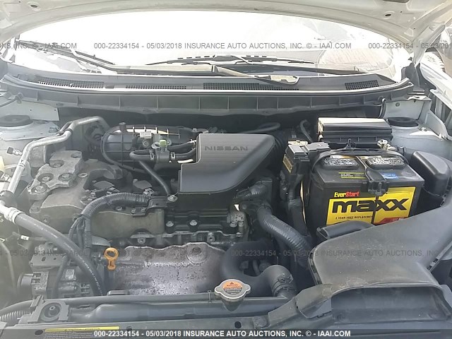 JN8AS58V78W109600 - 2008 NISSAN ROGUE S/SL SILVER photo 10