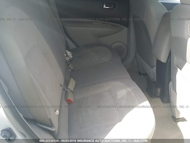 JN8AS58V78W109600 - 2008 NISSAN ROGUE S/SL SILVER photo 8