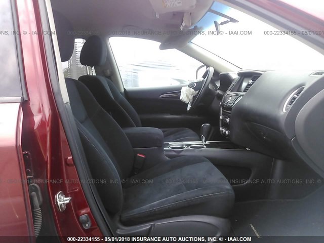 5N1AR2MN7DC600736 - 2013 NISSAN PATHFINDER S/SV/SL/PLATINUM 红色 照片 5