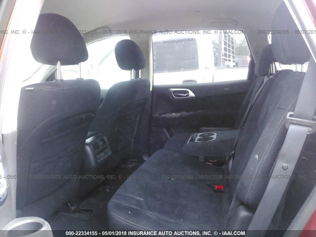 5N1AR2MN7DC600736 - 2013 NISSAN PATHFINDER S/SV/SL/PLATINUM 红色 照片 8