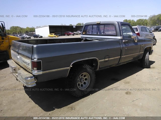 1GCEV14K0HF345868 - 1987 CHEVROLET V10 GRAY photo 4