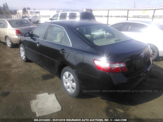 4T1BE46K77U612351 - 2007 TOYOTA CAMRY NEW GENERAT CE/LE/XLE/SE BLACK photo 3