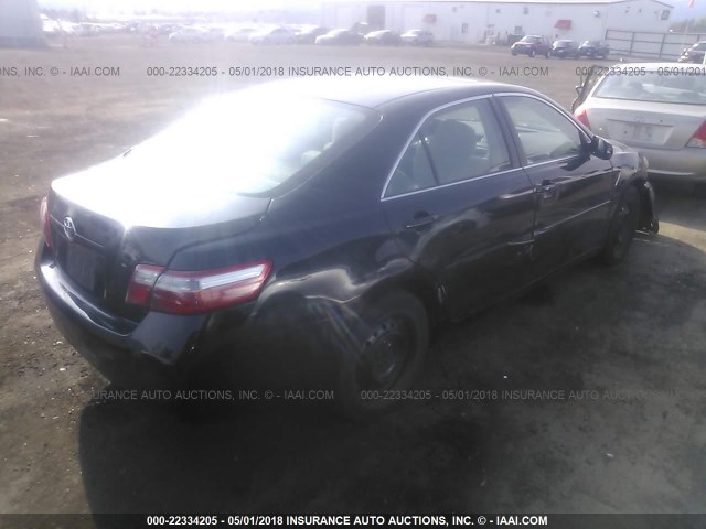 4T1BE46K77U612351 - 2007 TOYOTA CAMRY NEW GENERAT CE/LE/XLE/SE BLACK photo 4