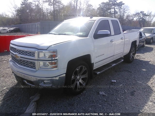 1GCVKSEC8EZ315257 - 2014 CHEVROLET SILVERADO K1500 LTZ WHITE photo 2