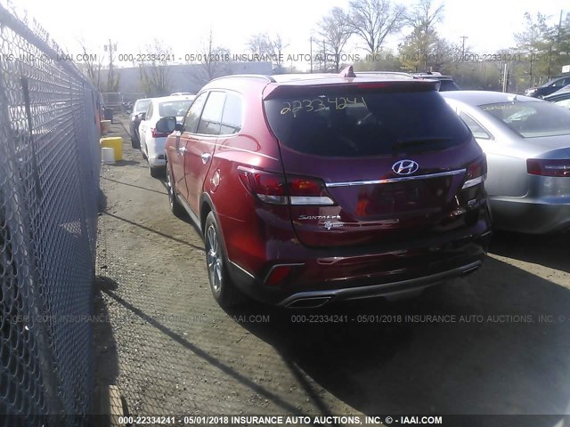 KM8SNDHF0HU237601 - 2017 HYUNDAI SANTA FE SE/LIMITED MAROON photo 3