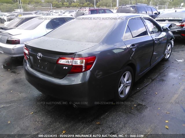 4T1BF1FK3CU506890 - 2012 TOYOTA CAMRY SE/LE/XLE GRAY photo 4