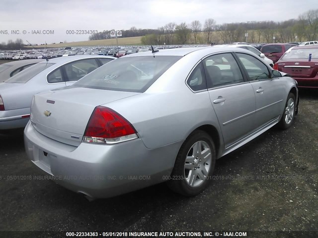 2G1WB5E31E1129082 - 2014 CHEVROLET IMPALA LIMITED LT SILVER photo 4