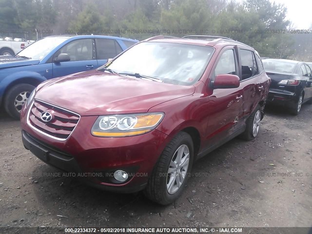 5NMSKDAG3AH338029 - 2010 HYUNDAI SANTA FE LIMITED RED photo 2