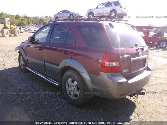 KNDJC736675706780 - 2007 KIA SORENTO EX/LX RED photo 3