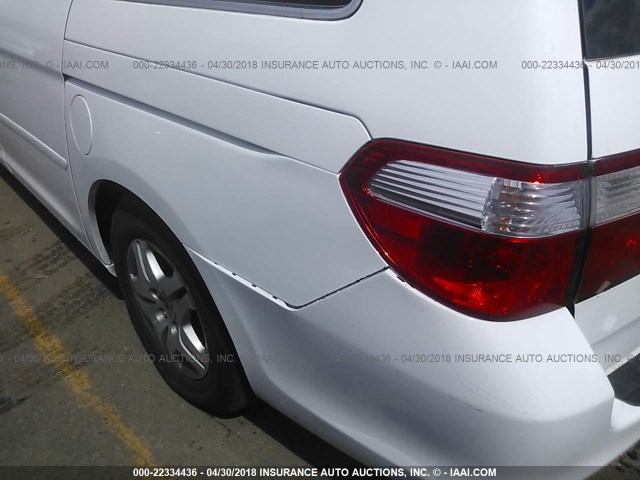 5FNRL38765B084979 - 2005 HONDA ODYSSEY EXL თეთრი ფოტო 6