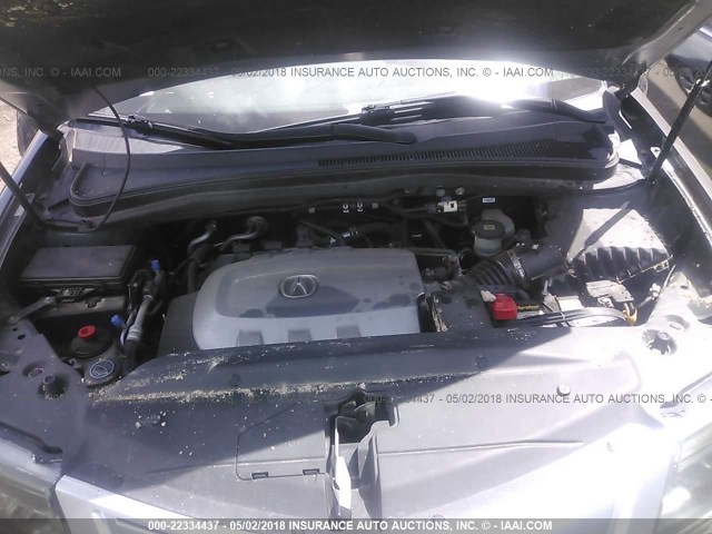 2HNYD2H21BH524646 - 2011 ACURA MDX GRAY photo 10