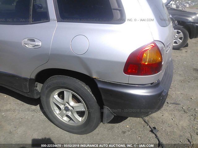 KM8SC73D73U367512 - 2003 HYUNDAI SANTA FE GLS/LX SILVER photo 6