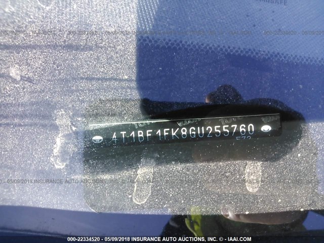 4T1BF1FK8GU255760 - 2016 TOYOTA CAMRY LE/XLE/SE/XSE WHITE photo 9