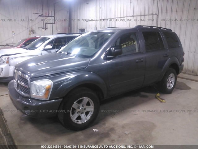 1D4HB48D54F110026 - 2004 DODGE DURANGO SLT GRAY photo 2