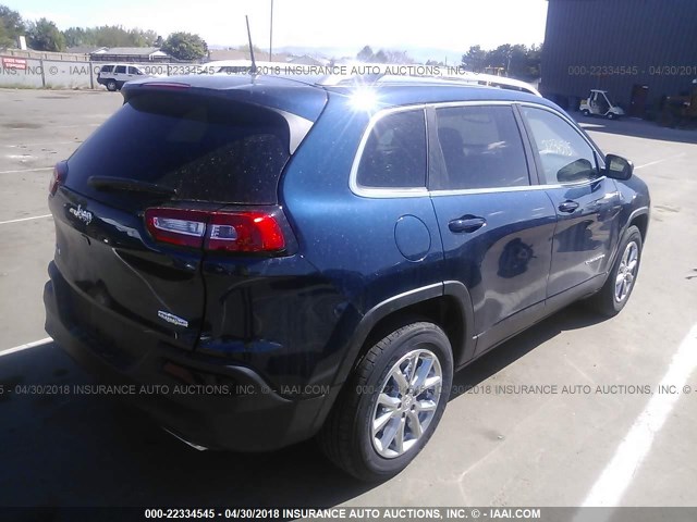 1C4PJMCX5JD575278 - 2018 JEEP CHEROKEE LATITUDE Көк фото 4