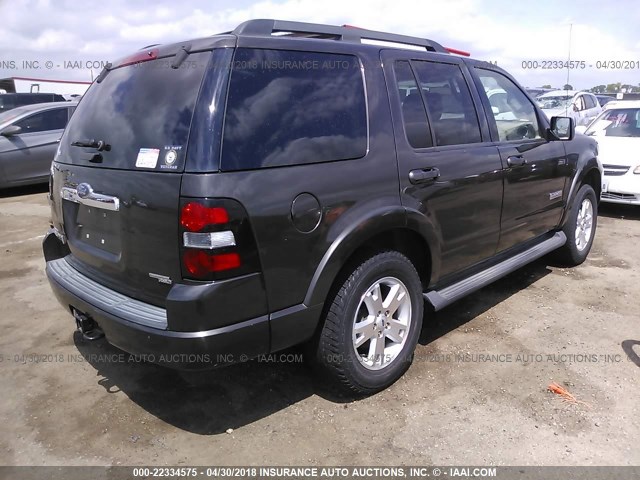 1FMEU63E77UA74390 - 2007 FORD EXPLORER XLT BLACK photo 4